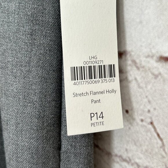 Coldwater Creek Petite 14P Gray Stretch Flannel Holly Pant Classic Fit Side Zip - Picture 3 of 5